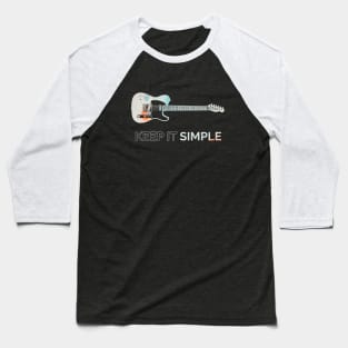 Keep It Simple T-Style Electric Guitar Texture Baseball T-Shirt